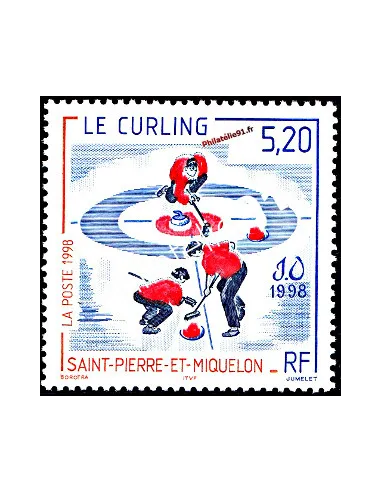 Timbre de St Pierre et Miquelon n°670, J.O., collection timbre Dom-Tom
