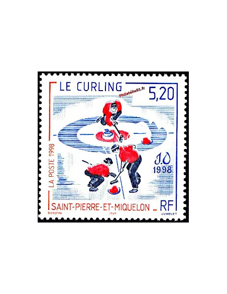 Timbre de St Pierre et Miquelon n°670, J.O., collection timbre Dom-Tom