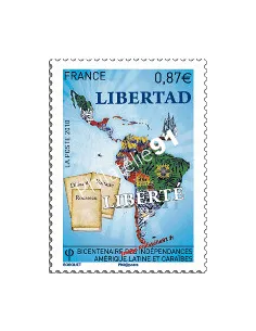 Timbre n° 4527 - Indépendances Amérique latine et Caraïbes