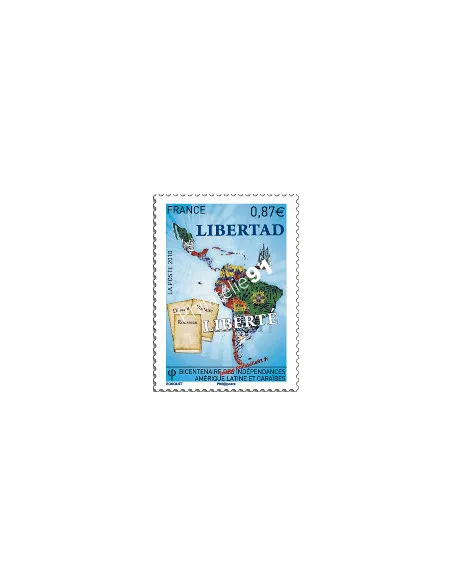 Timbre n° 4527 - Indépendances Amérique latine et Caraïbes