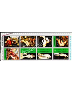 timbres d' Ajman - Bande Non Dentelée neuve** - Tableaux