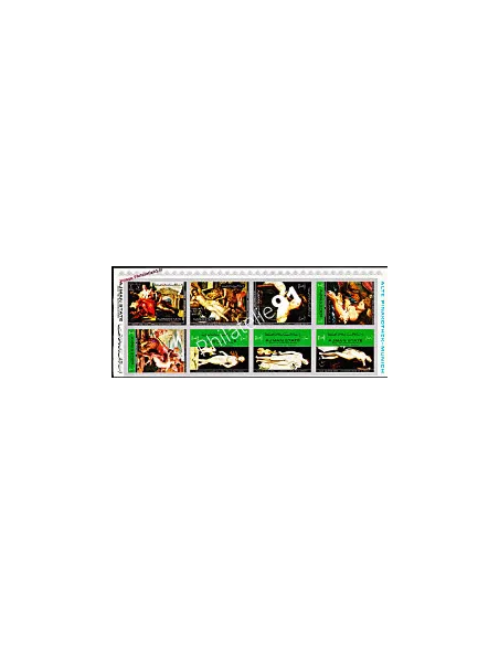timbres d' Ajman - Bande Non Dentelée neuve** - Tableaux