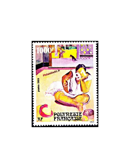 Timbres de POLYNESIE n°  346 - "Te Faaturuma" de Gauguin - Timbres dom Tom