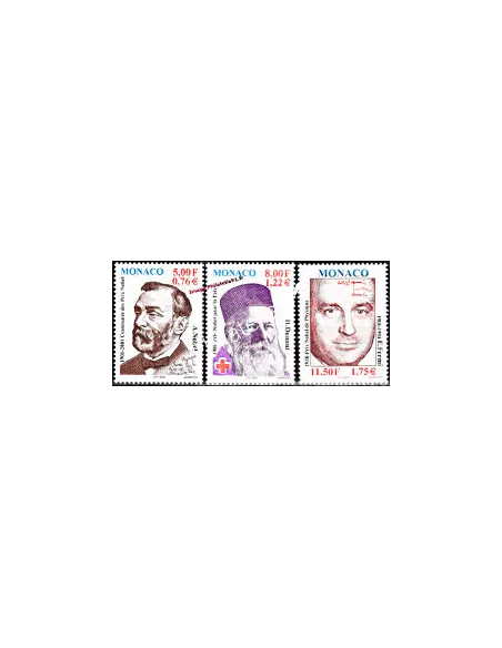 Timbres neufs de Monaco n° 2314 à 2316 - Thématique : prix Nobel