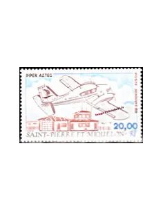 timbre de ST PIERRE ET MIQUELON PA n° 68, avion, collection Dom-Tom