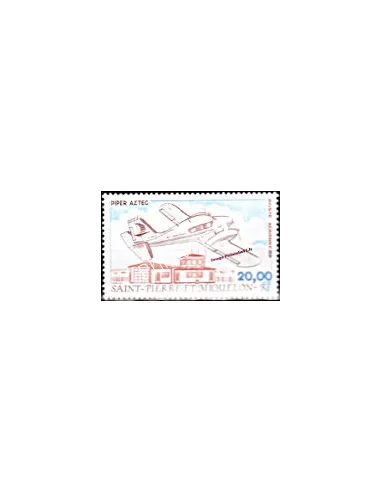 timbre de ST PIERRE ET MIQUELON PA n° 68, avion, collection Dom-Tom