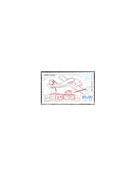 timbre de ST PIERRE ET MIQUELON PA n° 68, avion, collection Dom-Tom