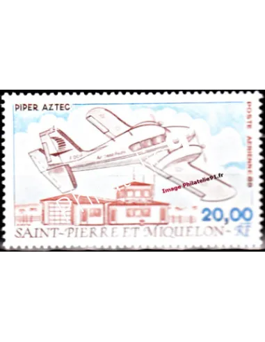 timbre de ST PIERRE ET MIQUELON PA n° 68, avion, collection Dom-Tom