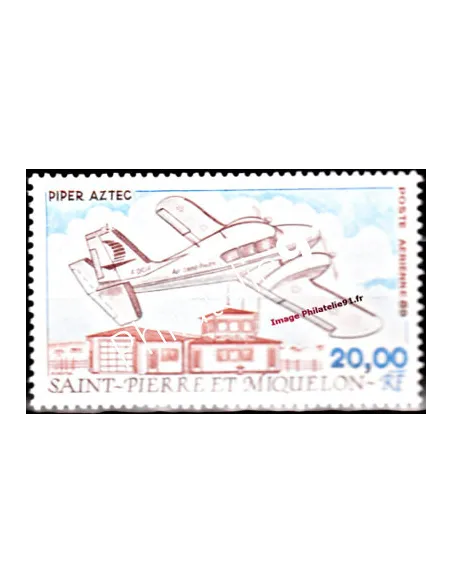 timbre de ST PIERRE ET MIQUELON PA n° 68, avion, collection Dom-Tom