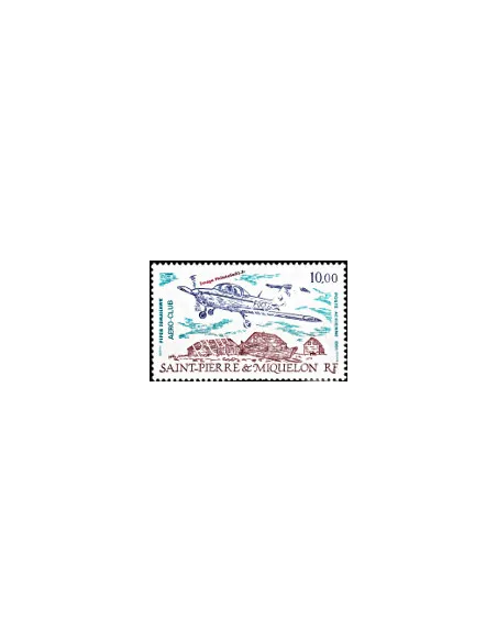 timbre de ST PIERRE ET MIQUELON PA n° 70, avion, collection Dom-Tom