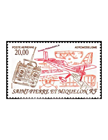timbre de ST PIERRE ET MIQUELON PA n° 71, avion, collection Dom-Tom