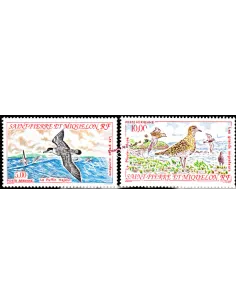 Timbres de ST PIERRE ET MIQUELON PA n° 72-73, collection Dom-Tom