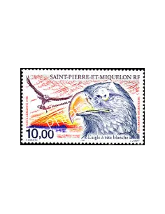 timbre de ST PIERRE ET MIQUELON PA n° 78, Rapaces, collection Dom-Tom