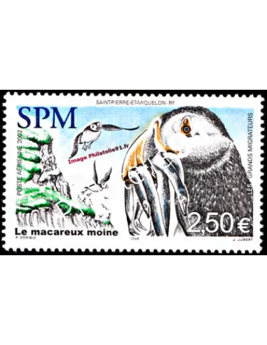 timbre de ST PIERRE ET MIQUELON PA n° 82, oiseau, collection Dom-Tom