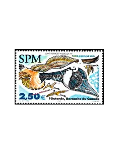 timbre de ST PIERRE ET MIQUELON PA n° 84, oiseaux, collection Dom-Tom