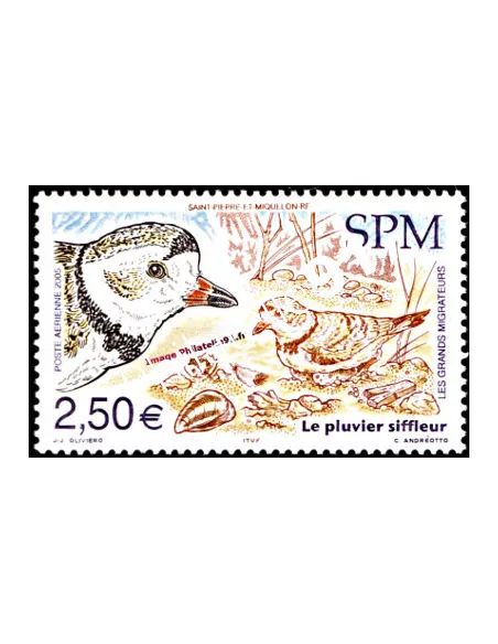 timbre neuf de ST PIERRE ET MIQUELON - PA n°  85 - Thématique : Oiseaux