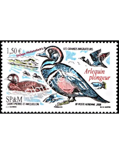 timbre neuf de ST PIERRE ET MIQUELON - PA n°  88 - Thématique : Oiseaux
