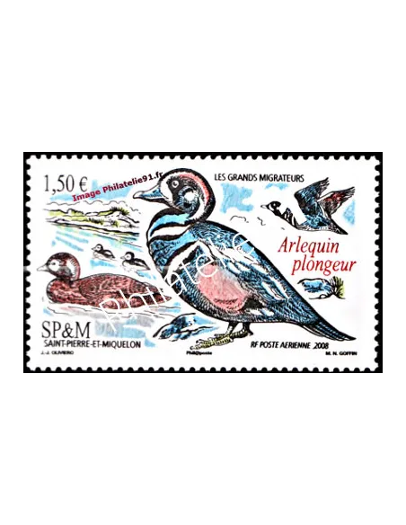 timbre neuf de ST PIERRE ET MIQUELON - PA n°  88 - Thématique : Oiseaux