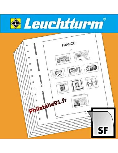 LEUCHTTURM SF-Feuilles préimprimées France Blocs CNEP 2005-2024