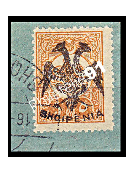 Timbre d'ALBANIE n° 2 oblitéré. timbre de Turquie n° 145 surchargé