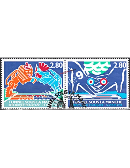 Timbres de France oblitérés  2880 à 2881A  - collection timbre  France