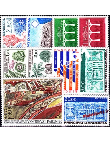 Andorre français - Année complète 1984 - Andorre français