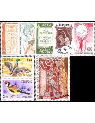 Andorre français - Année complète 1985 - Timbre andorre