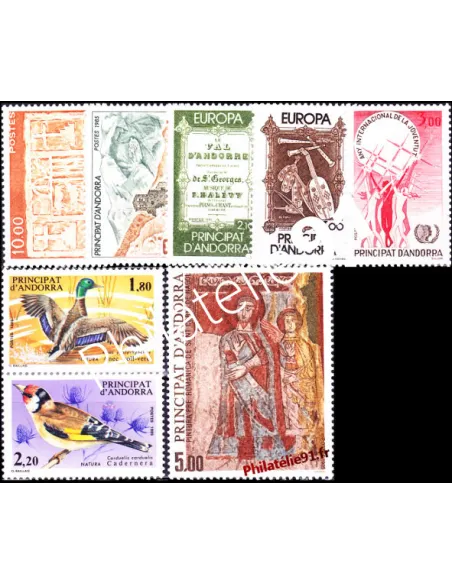 Andorre français - Année complète 1985 - Timbre andorre