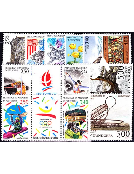 Andorre français - Année complète 1992 neuve