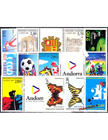 Andorre français - Année complète 1994 neuve