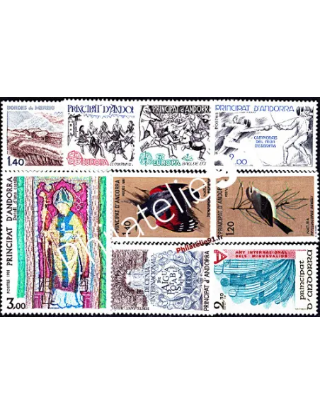 Andorre français - Année complète 1981 - Timbre andorre français