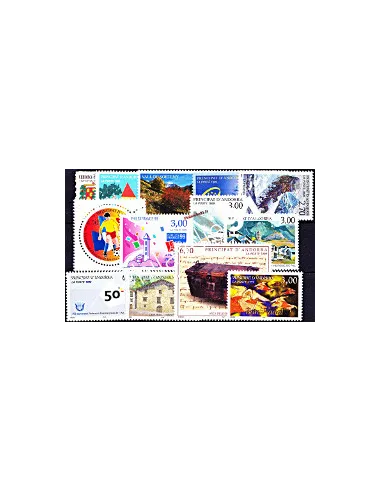 Timbres Andorre français - Année complète 1999 neuve