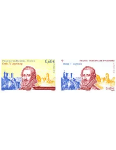 Émission commune, France-Andorre, Paire n° P4698, timbres Europe