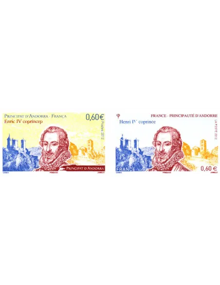 Émission commune, France-Andorre, Paire n° P4698, timbres Europe