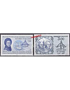 Émission commune, France-Finlande, n° 2428 et 966, timbres Europe