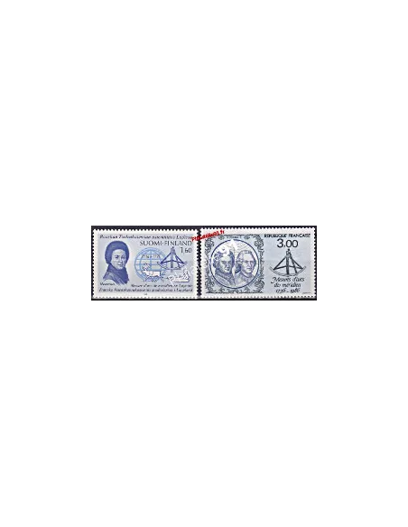 Émission commune, France-Finlande, n° 2428 et 966, timbres Europe