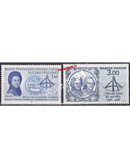 Émission commune, France-Finlande, n° 2428 et 966, timbres Europe
