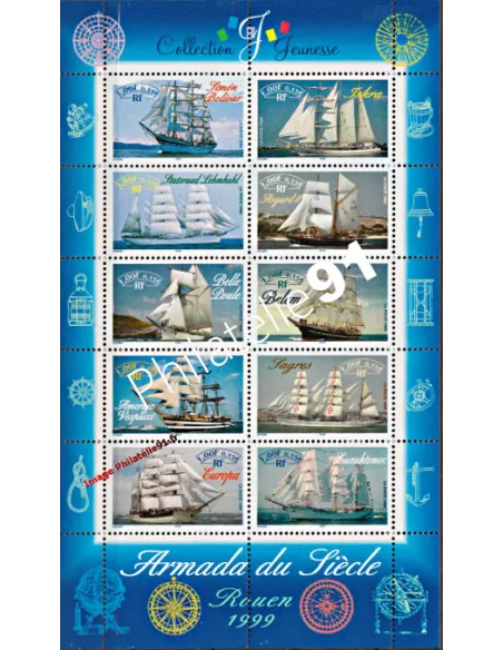 BF   25 - n° 3269 à 3278 - Voiliers - Armada du siècle
