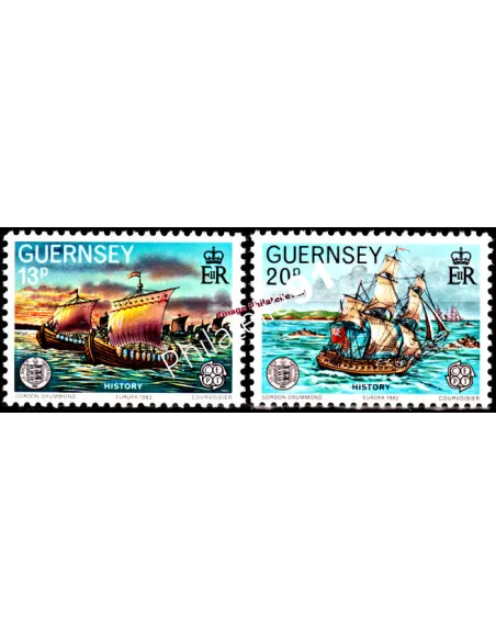 GUERNESEY - n° 248 à 249 - EUROPA 1982 - Faits historiques