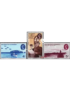 Timbres de GUERNESEY n° 23 à 25 - 25ème anniversaire de la Libération