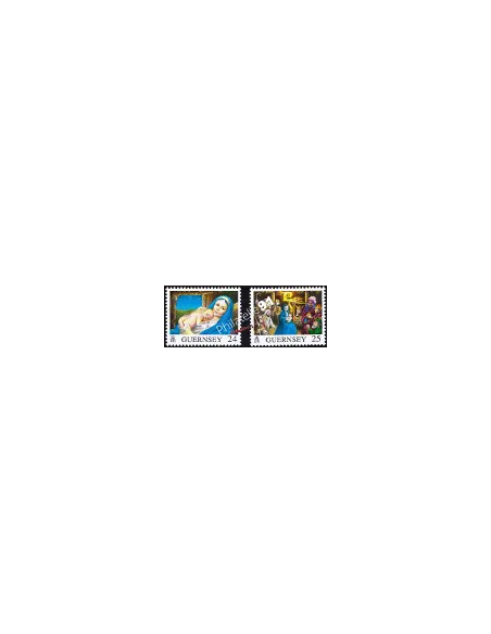 Timbres de GUERNESEY n° 718 - 719 - Noël