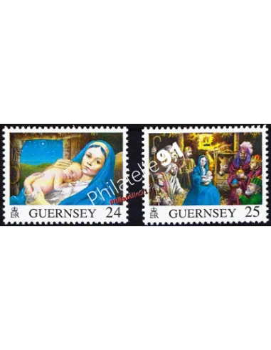 Timbres de GUERNESEY n° 718 - 719 - Noël