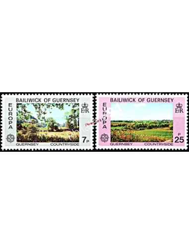 Timbres de GUERNESEY n° 142 et 143, Timbres Europa