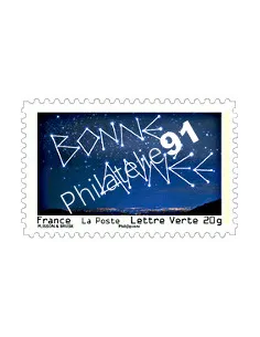 Timbre autocollant d'entreprise : Bonne année constellation