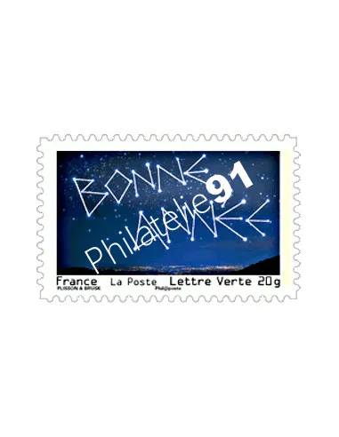 Timbre autocollant d'entreprise : Bonne année constellation