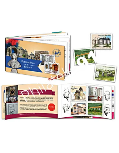 Carnet de timbres autoadhésifs n° 865 à 876 (BC865) - Patrimoine de France