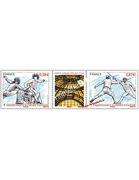 Timbre n° 4510 - 4511 - Championnat du Monde d'Escrime 2010 PARI