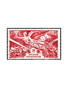 timbre de Madagascar PA n° 65, 39/45,Victoire, timbres colonies
