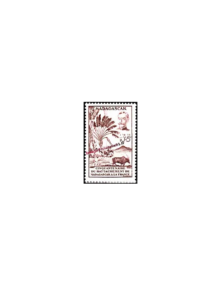 Timbre de Madagascar n° 319,Rattachement à la France,timbres colonies