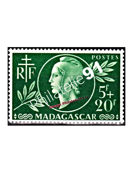 Timbre de Madagascar n° 288 - Entraide française